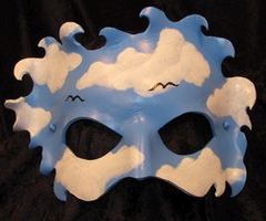 Day Sky Scene Leather Mask